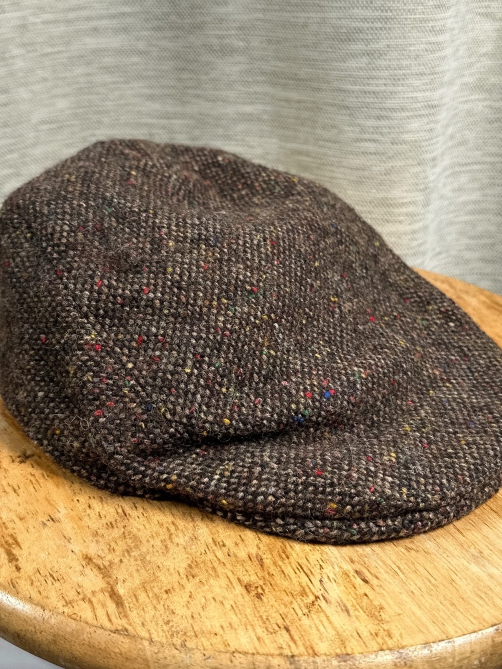 Vintage Hanna Hats Tweed Wool Donegal Made in Ireland Newsboy Cap Hat Mens Large